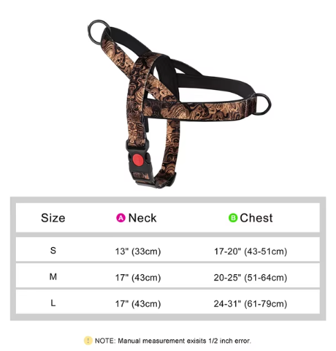 Nylon Dog Harness - Comfortable Adjustable Walking Harness