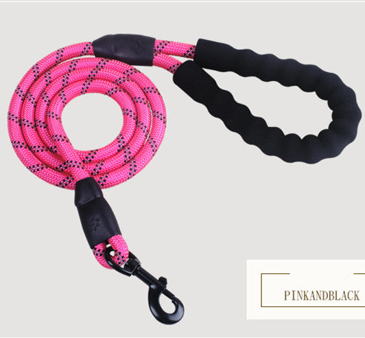 Reflective Nylon Dog Leash with Padded Foam Handle