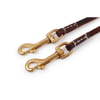 Genuine Leather Dog Leash - Handmade Soft Walking Lead