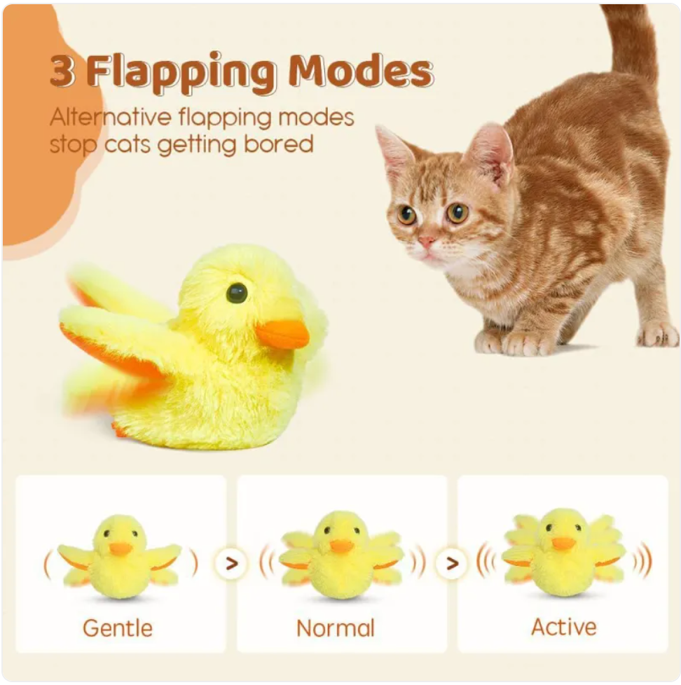 Automatic Electric Duck Cat Toy - Moving Interactive Kitty Toy