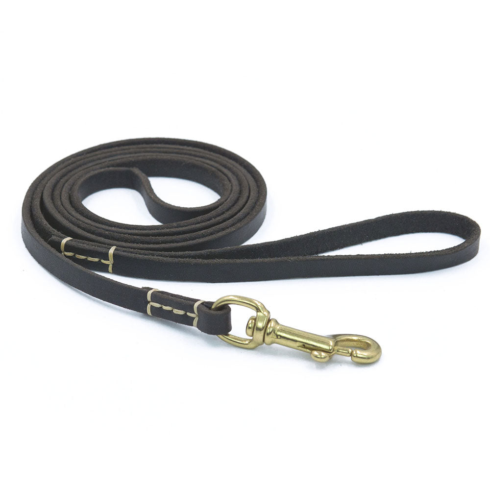 Genuine Leather Dog Leash - Handmade Soft Walking Lead