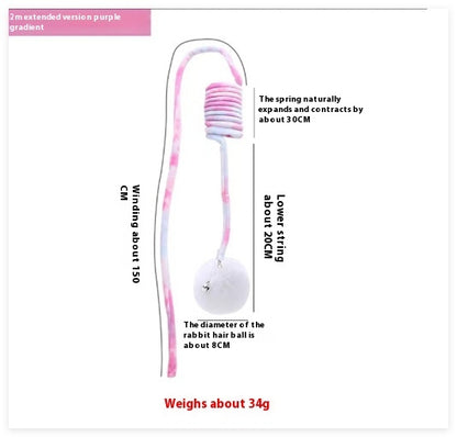 Self-Play Cat Suction Teaser - Spring Bell & Rabbit Ball Toy