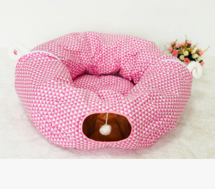 4-in-1 Cat Tunnel, Bed, Mat & Sleeping Bag - Multi-Use Nest