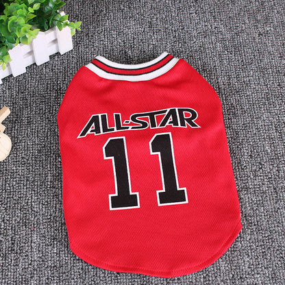 Sporty Dog Soccer Jersey - Cotton Pet T-Shirt for Summer