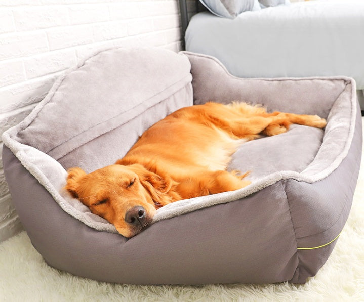 Polyester Dog Sofa Bed - Cushioned Lounger for Small to XL Dogs