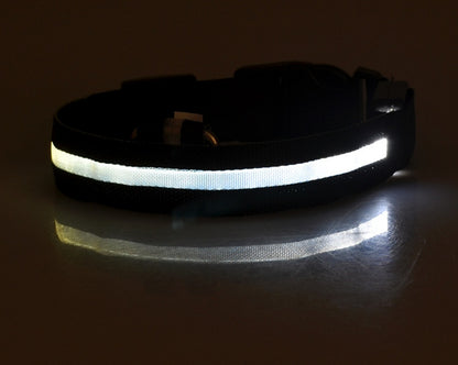 LED Glow Dog Collar - Night Safety Flashing Pet Collar