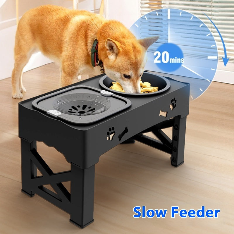 Elevated Double Dog Bowl - Stainless Steel Feeder Stand