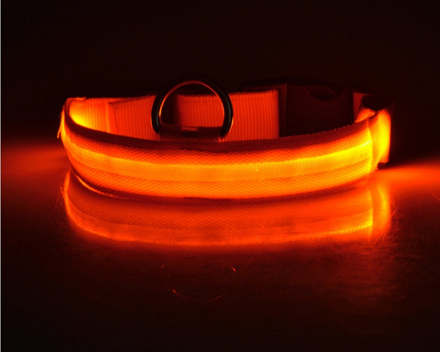 LED Glow Dog Collar - Night Safety Flashing Pet Collar