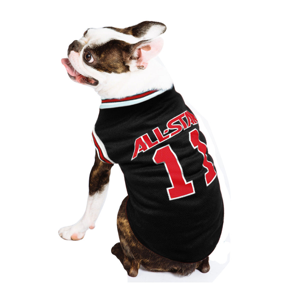 Sporty Dog Soccer Jersey - Cotton Pet T-Shirt for Summer