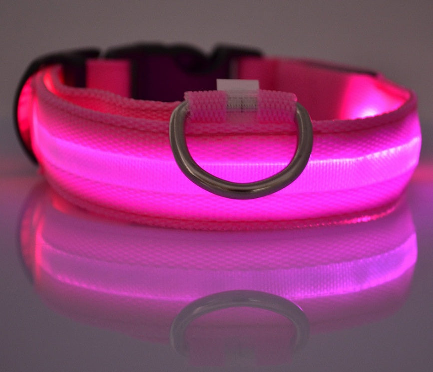 LED Glow Dog Collar - Night Safety Flashing Pet Collar