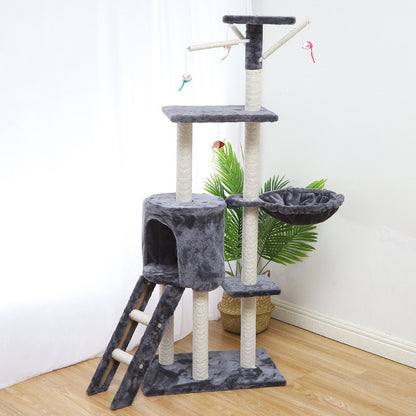 Compact Cat Climber House - Sisal Scratching Cat Tower