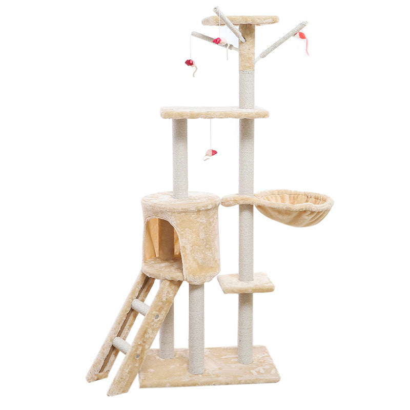 Compact Cat Climber House - Sisal Scratching Cat Tower