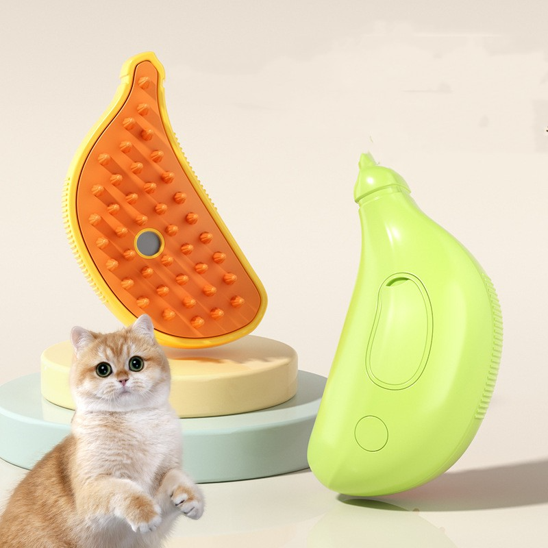 3-in-1 Pet Grooming Brush - Steam Massage Deshedder