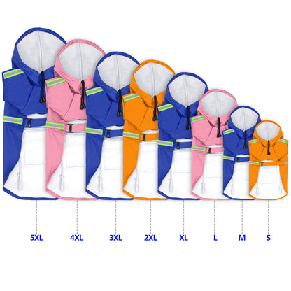 Waterproof Reflective Dog Raincoat - Safety Rain Jacket