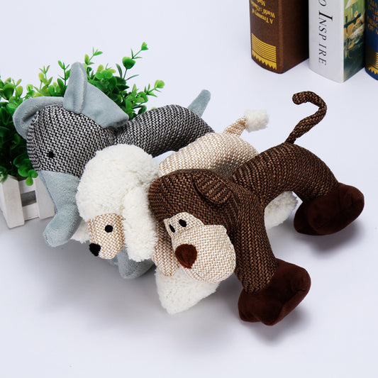 Squeaky Plush Ball Dog Toy - Bite-Resistant Pet Doll