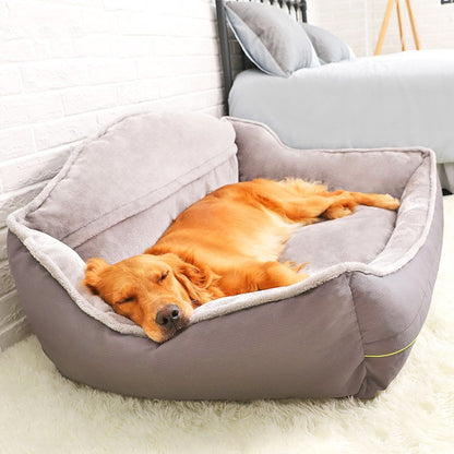 Polyester Dog Sofa Bed - Cushioned Lounger for Small to XL Dogs