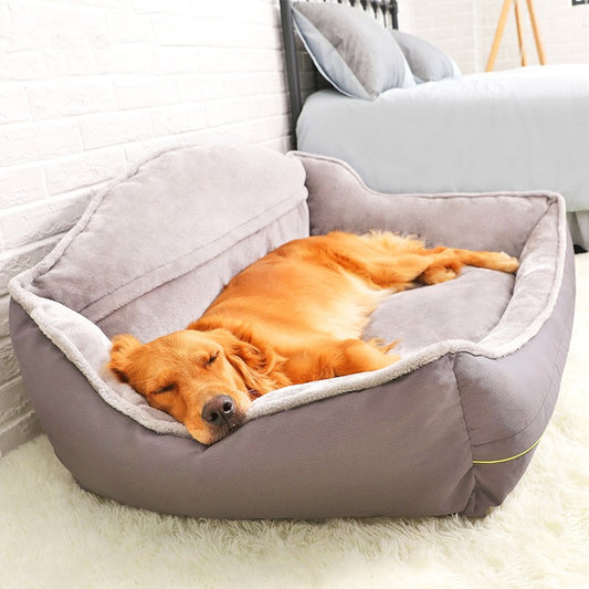 Polyester Dog Sofa Bed - Cushioned Lounger for Small to XL Dogs
