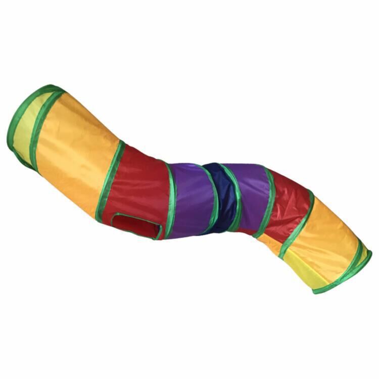 S-Shaped Foldable Cat Tunnel - Interactive Play Tunnel
