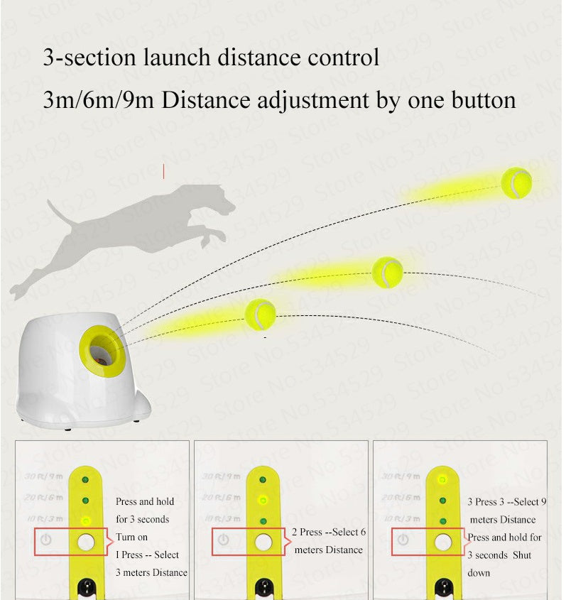 Automatic Dog Ball Launcher - Interactive Fetch Toy