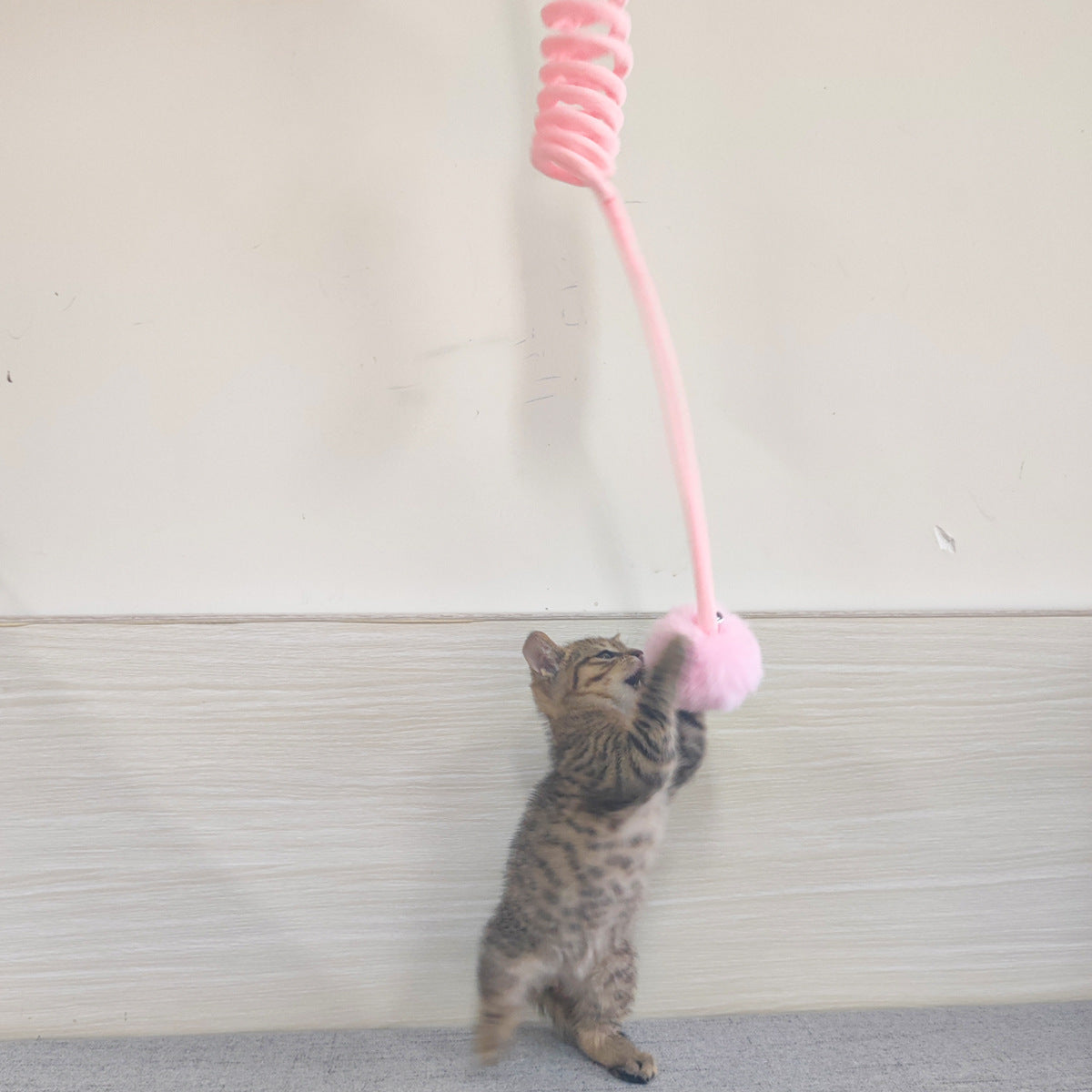 Self-Play Cat Suction Teaser - Spring Bell & Rabbit Ball Toy