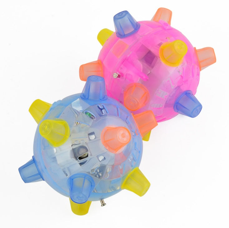 Jumping Dancing Dog Ball - Light-Up Interactive Chase Toy