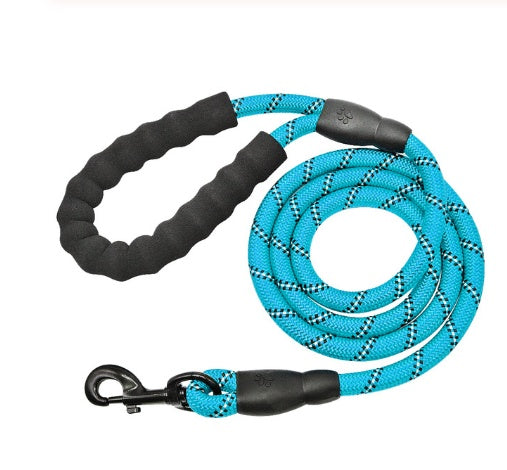 Reflective Nylon Dog Leash with Padded Foam Handle