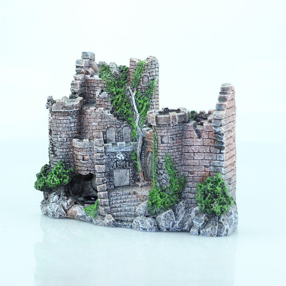 Resin Castle Aquarium Decoration - European-Style Fish Tank Ornament