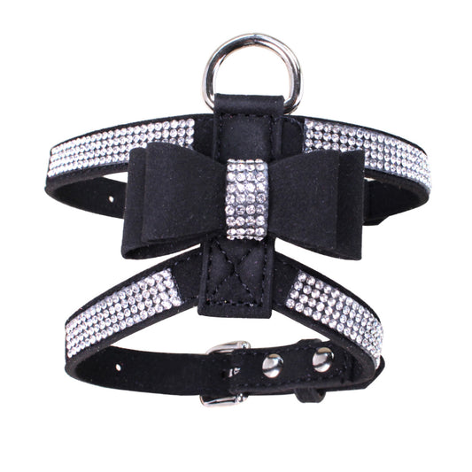 Rhinestone Dog Harness & Leash Set - Sparkly Pet Jacket