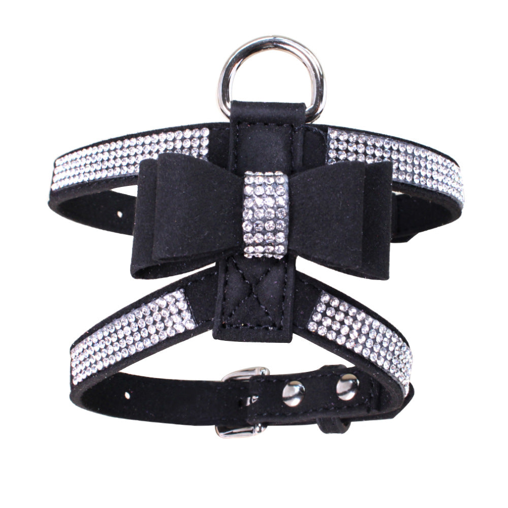 Rhinestone Dog Harness & Leash Set - Sparkly Pet Jacket