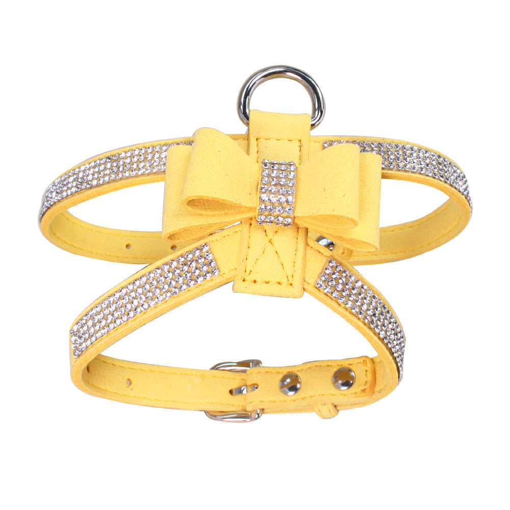 Rhinestone Dog Harness & Leash Set - Sparkly Pet Jacket