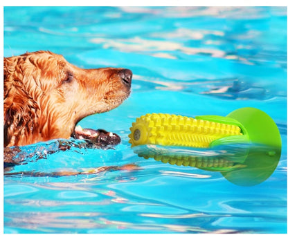 Corn-Shaped Dog Chew Toy with Suction Cup - Squeaky Tug Toy