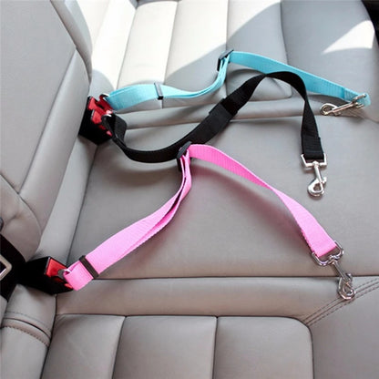 Dog Car Seat Belt - Adjustable Pet Safety Harness Clip
