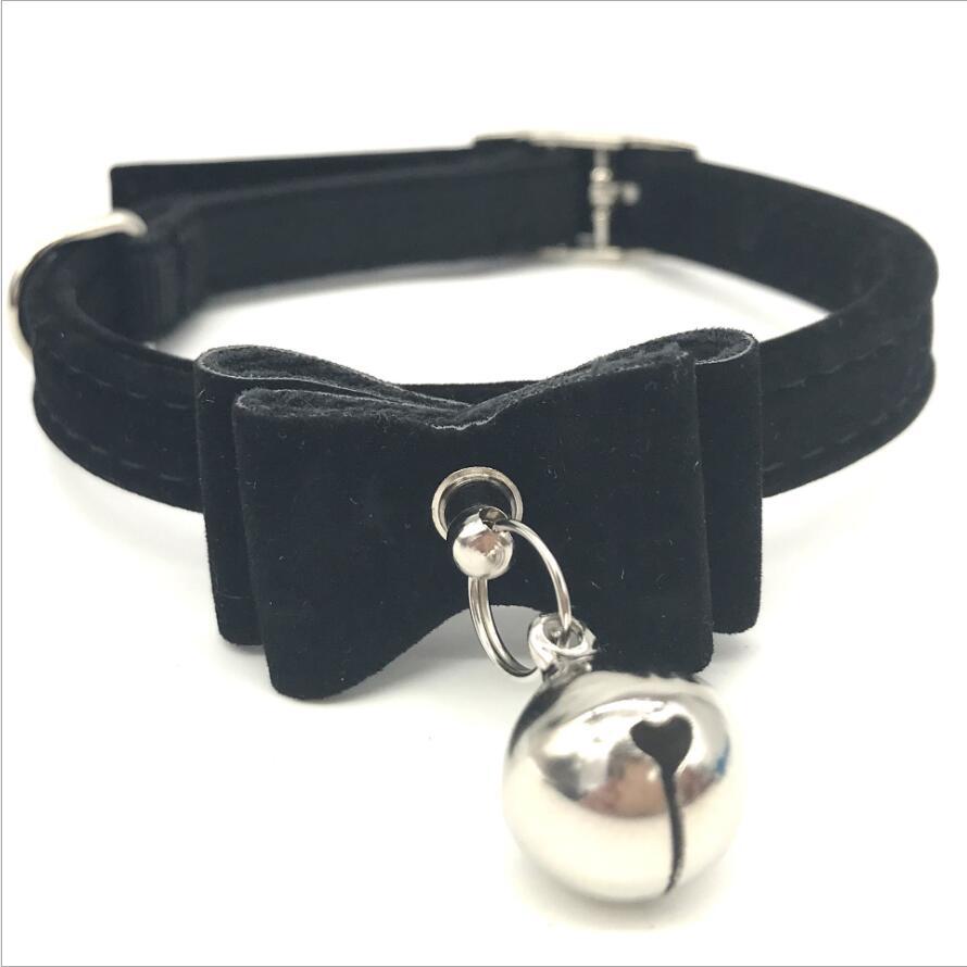 Cute Cat Collar with Heart Charm - Adjustable Kitty Collar