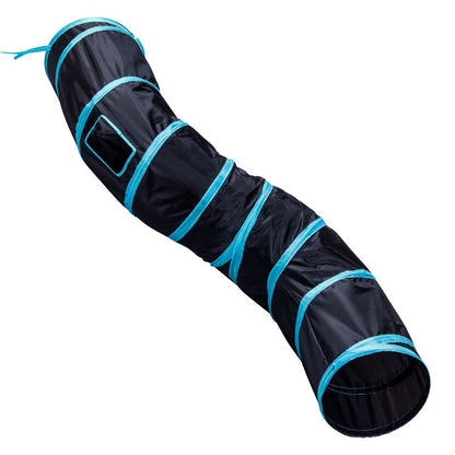 S-Shaped Foldable Cat Tunnel - Interactive Play Tunnel