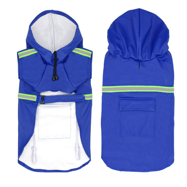 Waterproof Reflective Dog Raincoat - Safety Rain Jacket
