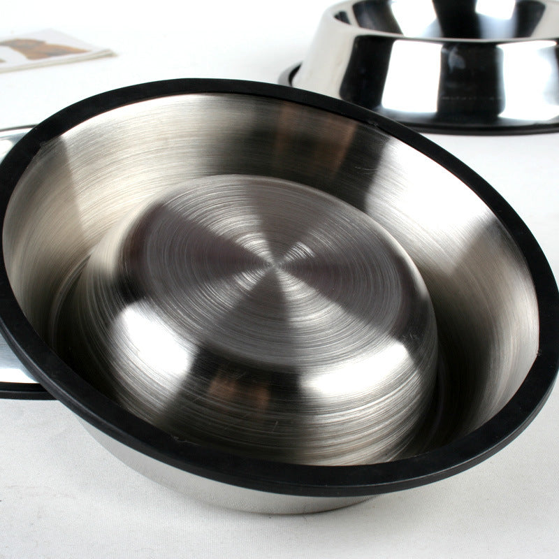Classic Stainless Steel Pet Bowl - Non-Slip Food & Water Dish