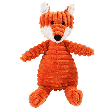 Plush Squeaky Dog Toy - Corduroy Teeth Cleaning Toy