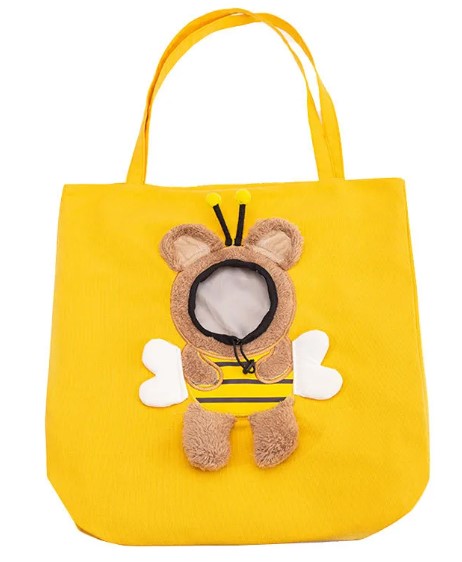 Bee Design Pet Carrier Bag - Portable Cat & Dog Travel Tote