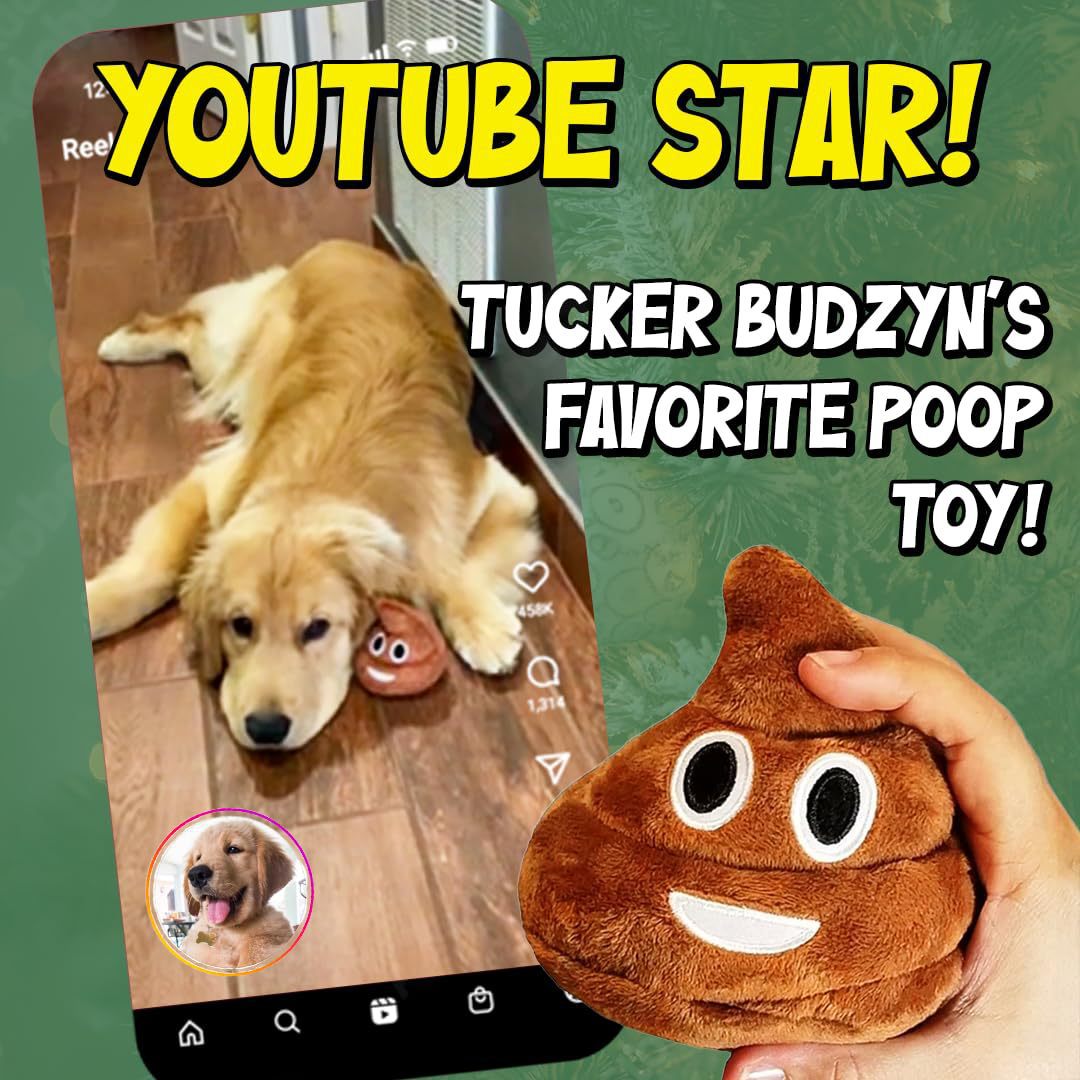 Funny Poop Plush Dog Toy - Farting Sound Squeaky Toy