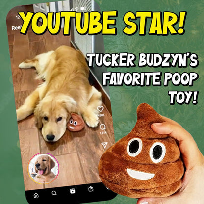 Funny Poop Plush Dog Toy - Farting Sound Squeaky Toy