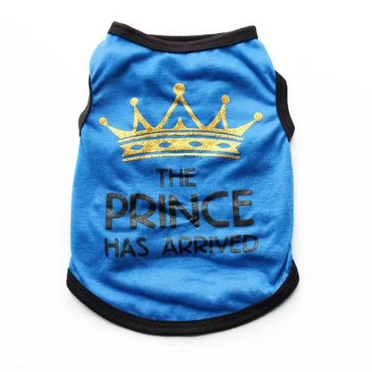 Puppy Summer Vest - Breathable Prince & Princess Shirt