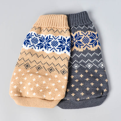 Minimalist Wool Dog Sweater - Cute Printed Pet Pullover