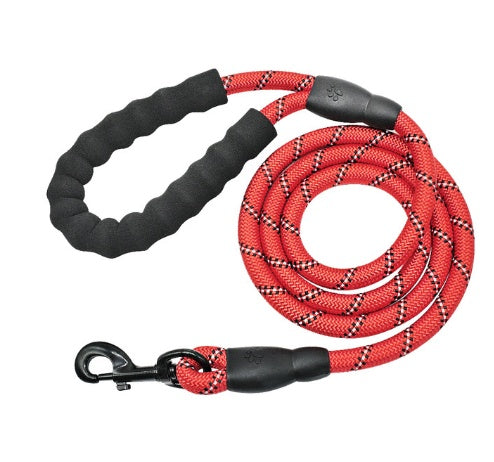 Reflective Nylon Dog Leash with Padded Foam Handle