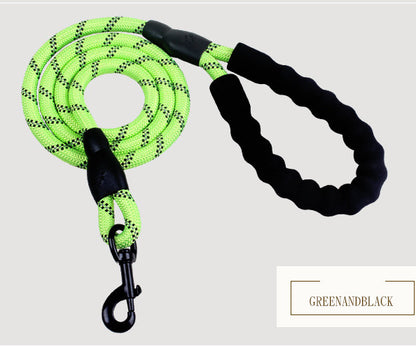Reflective Nylon Dog Leash with Padded Foam Handle