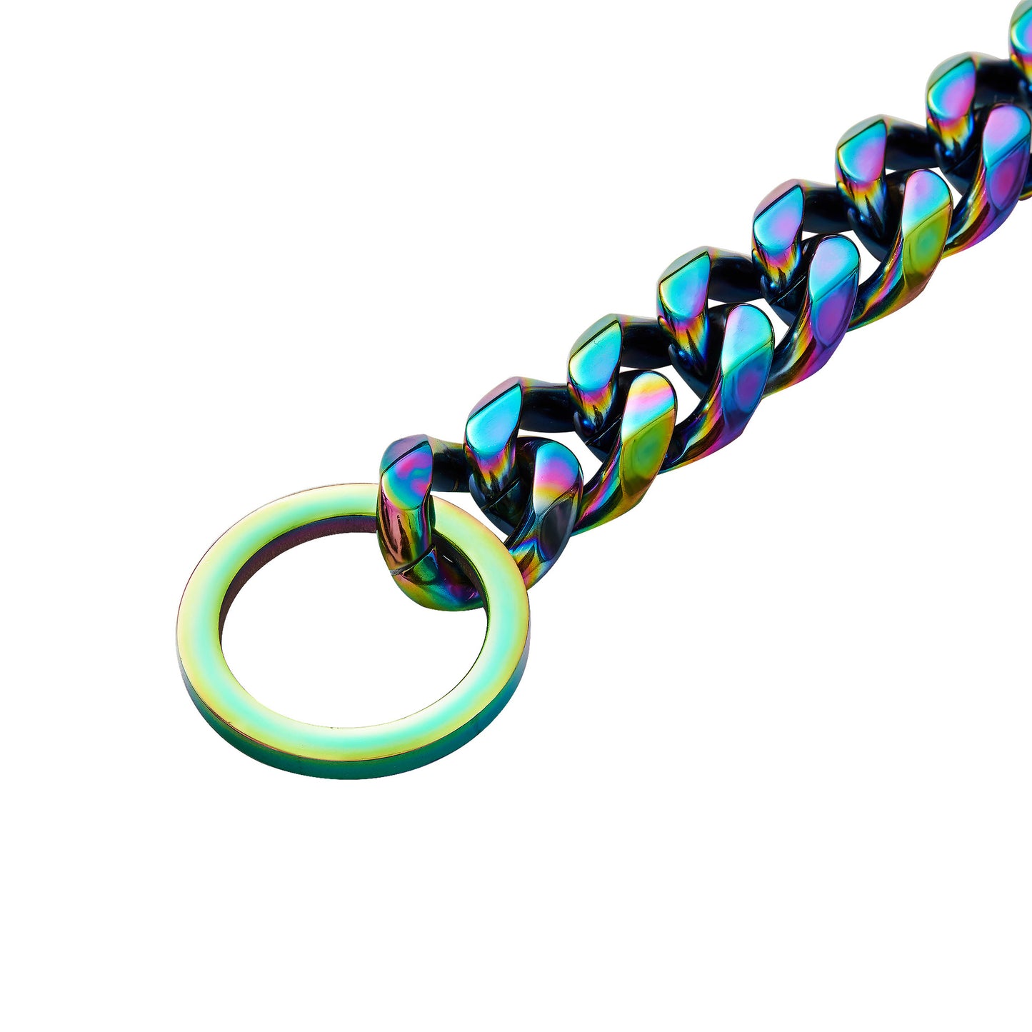 Stainless Steel Dog Chain Collar - Color-Plated Pet Chain