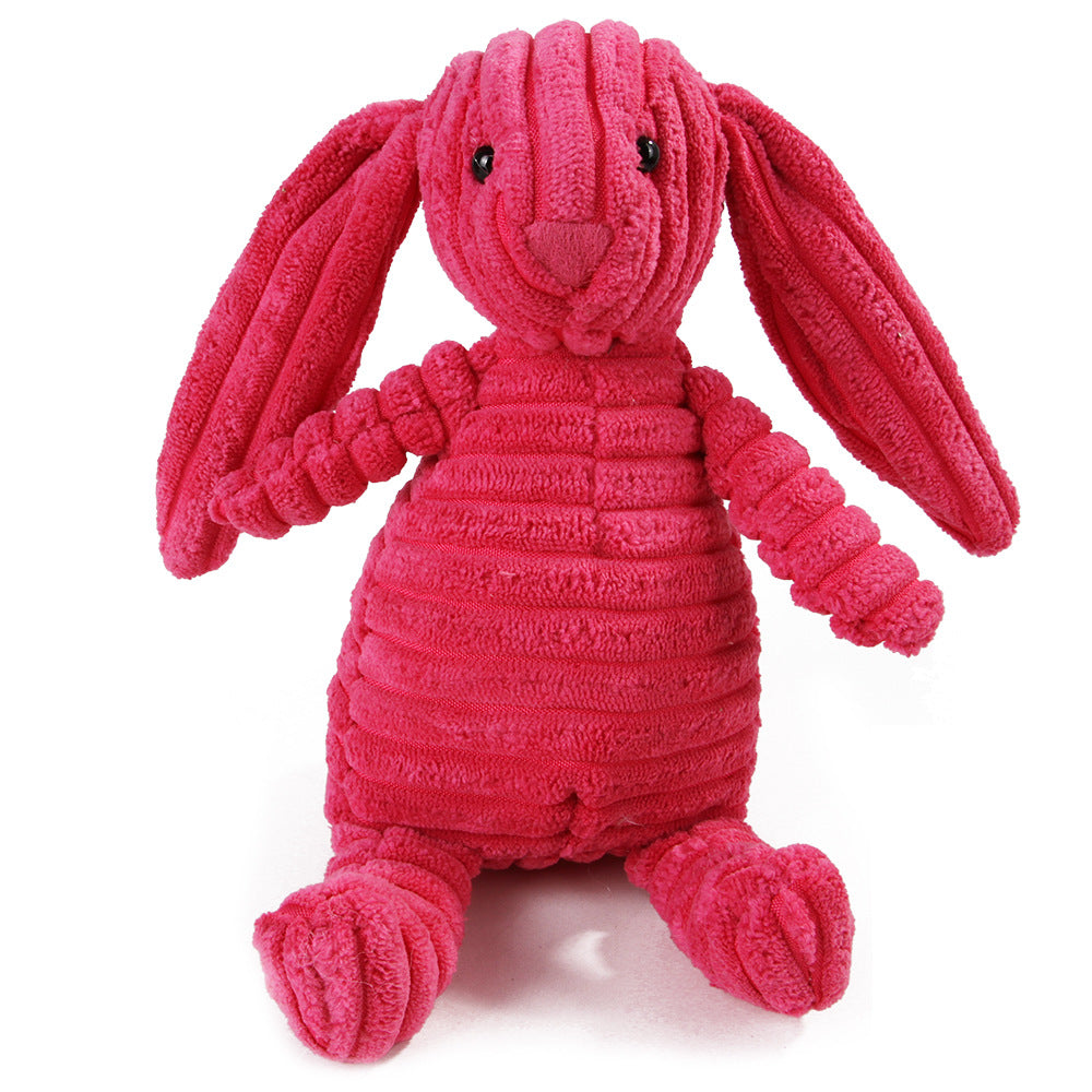 Plush Squeaky Dog Toy - Corduroy Teeth Cleaning Toy