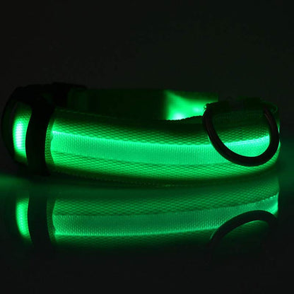 LED Glow Dog Collar - Night Safety Flashing Pet Collar