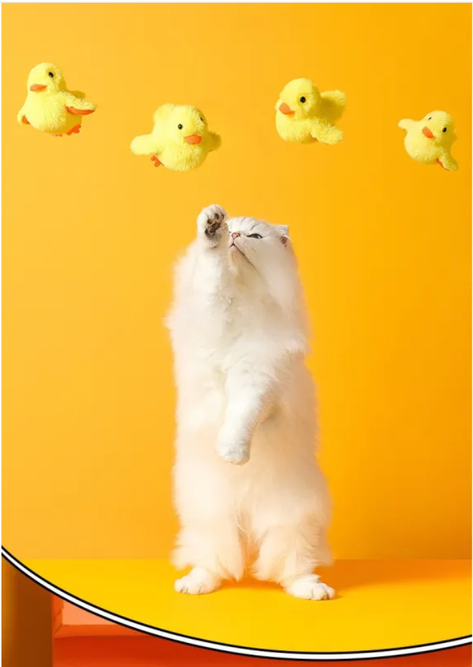 Automatic Electric Duck Cat Toy - Moving Interactive Kitty Toy