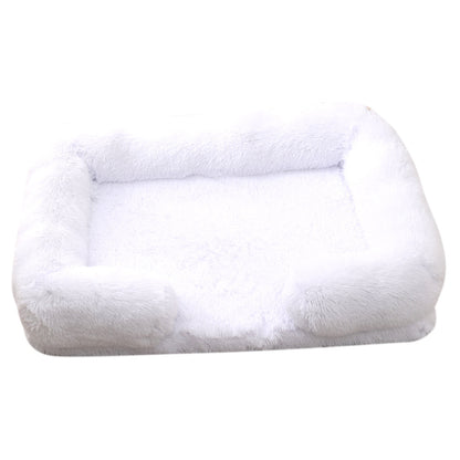 Plush Round Dog Bed - Warm Winter Pet Nest