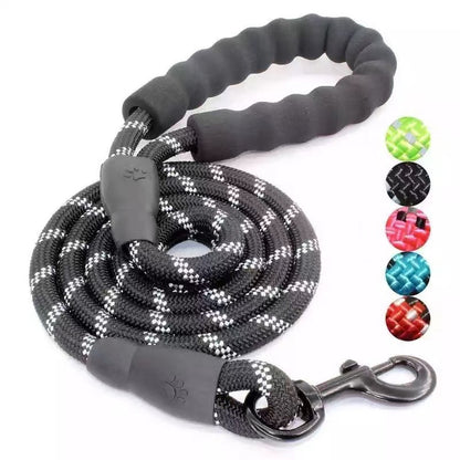 Reflective Nylon Dog Leash - 150 cm Safety Lead